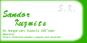 sandor kuzmits business card